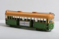 MELBOURNE TRAM: A timber Melbourne Tram W2 Class by George Kob. Traditional Melbourne tram colours - 2
