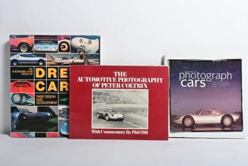 CAR DESIGN/PHOTOGRAPHY: Three books related to car photography and design. 'The Automobile Year Book of DREAM CARS, THEIR DESIGN AND DEVELOPMENT' by Jean-Rodolphe Piccard & 'HOW TO photograph cars' hardcover book by Tony Baker