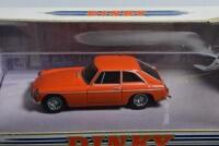 DINKY (MATCHBOX): Two Dinky (Matchbox) MG cars. 1973 MGB GT V8 (DY-16) in red and M.G.B. GT 1965 (DY-3B) in orange - 2