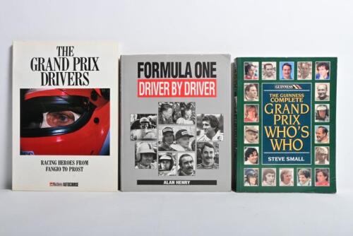 GRAND PRIX DRIVERS: Three Grand Prix driver publications. 'FORMULA ONE DRIVER BY DRIVER' hardcover book by Alan Henry