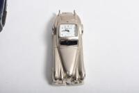 JAGUAR: Two Jaguar related items. Pewter Jaguar XK150 with Landmark clock to roof & Maisto Jaguar XJ220 in dark blue - 2