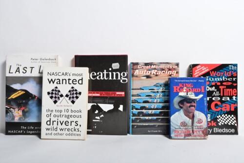 STOCK CARS: Six books detailing stock cars. 'The LAST LAP' softcover book by Peter Golenbock