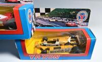 FORMULA 1: A collection of five YAXON Formula 1 cars in 1:43 scale. Mint and boxed Alfa Romeo, Ferrari, Lotus, Renault Formula 1 cars - 2
