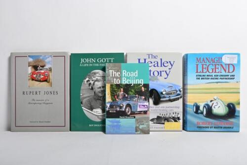 MOTOR RACING/MOTORING: A group of five books detailing motor racing and motoring. 'THE HEALEY STORY' hardcover book by Geoffrey Healey