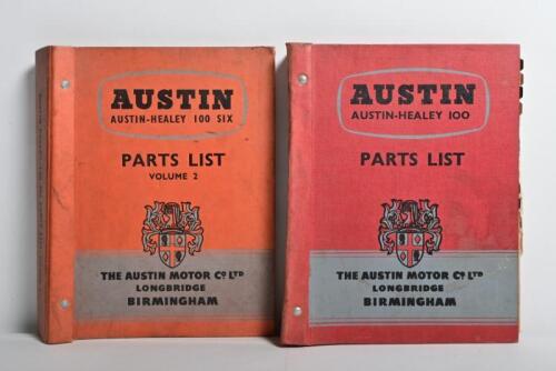 AUSTIN HEALEY: Two original Austin Healey Parts Lists. 1956 'AUSTIN-HEALEY 100 PARTS LIST' (Publication 1050) & 1960 'AUSTIN HEALEY-100 Six PARTS LIST - VOLUME 2'