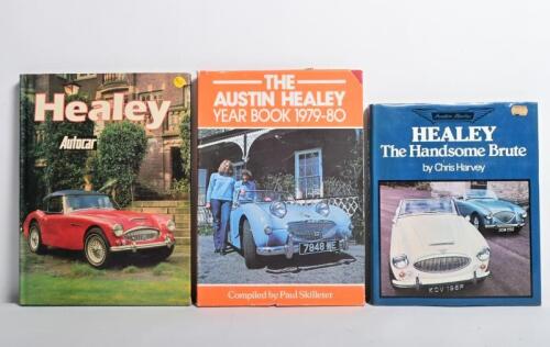 AUSTIN HEALEY: Three hardcover books detailing Austin Healey. 'Austin Healey - HEALEY The Handsome Brute' by Chris Harvey