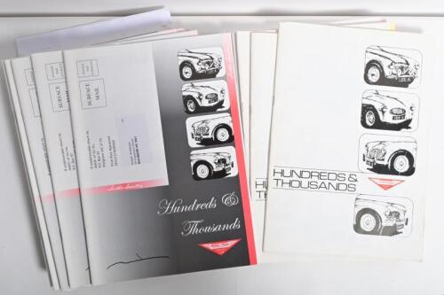 AUSTIN HEALEY: A group of Austin Healey Owners Club of Victoria Official monthly magazines - 'HUNDREDS & THOUSANDS'. Issues range from October 1992 to December 2005