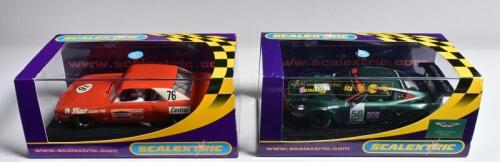 SCALEXTRIC: Two Scalextric cars. Aston Martin DBR9 (C2758) & Chevrolet Camaro "Bob Jane" (C2696)