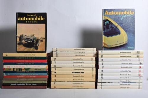 AUTOMOBILE YEAR: A quantity of consecutive issues of 'Automobile Year'. 1953-1954 (No 1) - 1990-1991 (No 38)