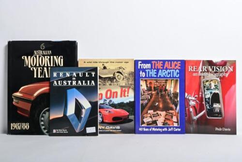 AUSTRALIAN MOTORING: A group books detailing Australian motoring. 'FROM THE ALICE to THE ARCTIC' softcover book by Jeff Carter