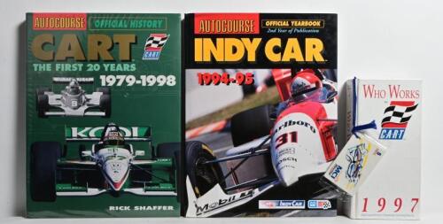 INDY: Three publications related to Indycar. AUTOCOURSE books