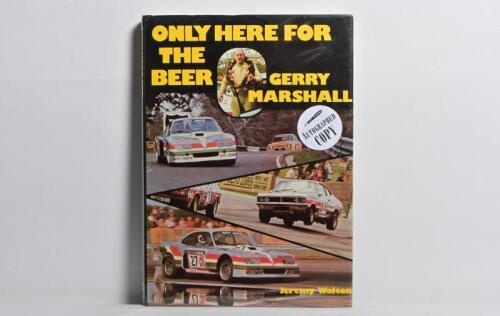 MARSHALL: 'ONLY HERE FOR THE BEER -GERRY MARSHALL' hardcover book by Jeremy Walton. Gerry Marshall signature