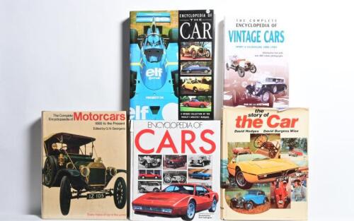 CARS: A quantity of larger hardcover books detailing the motor car. 'the story of the car' by David Hodges/David Burgess Wise