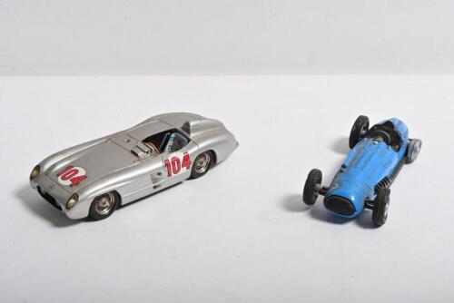 EUROPEAN DIECAST: Two rare 1:43 scale models. Record MERCEDES 300 SLR & OLD CARS Talbot Lago 4.5