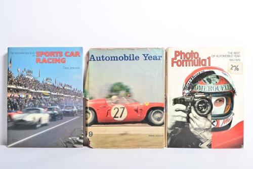 SPORTS CARS: A group of hardcover books detailing sports cars from the 1950's - 1970's. 'The Automobile Year Book of SPORTS CAR RACING' by Denis Jenkinson