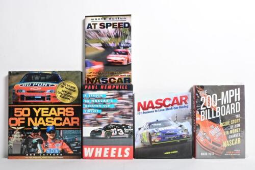 NASCAR: Five books detailing NASCAR. 'THE 200-MPH BILLBOARD' hardcover book by Mark Yost