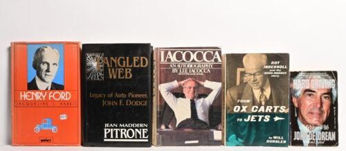 AMERICAN INDUSTRY: Five books dealing predominantly with the American car industry. 'TANGLED WEB - Legacy of Auto Pioneer JOHN F.DODGE' hardcover book by Jean Maddern Pitrone