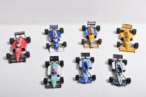 F1: A small collection of F1 models in 1:43 and 1:55 scales by various manufacturers. ONYX BENETTON B 191, ONYX BMS-DALLARA FORD, ONYX Lotus 102, Majorette F1 Brabham models