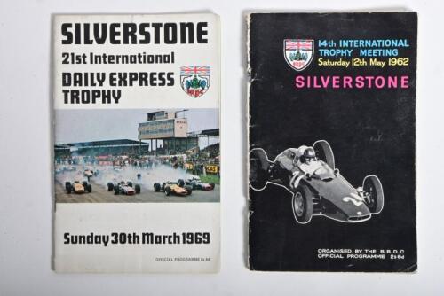 SILVERSTONE TROPHY MEETING: Two Silverstone Trophy Meeting Official Programmes. 1962 & 1969 Official Programmes