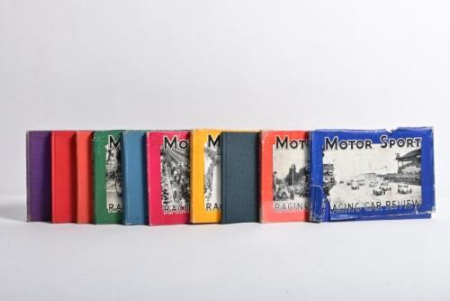 MOTOR SPORT: A collection of ten issues of 'MOTOR SPORT - RACING CAR REVIEW' ranging in years 1947 - 1958. All authored by Denis Jenkinson