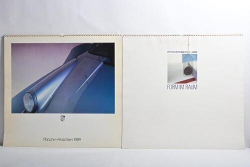 PORSCHE: Two Porsche calendars from 1983 and 1984. 1983 calendar with Porsche 911 SC medallion