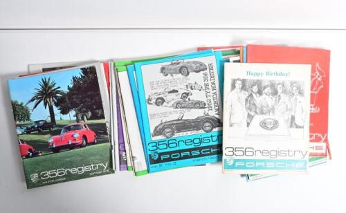 PORSCHE: A quantity of '356 registry PORSCHE' magazines. Issues range in years from 1978 to 1988