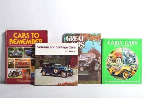 VINTAGE CARS: Four hardcover books detailing vintage cars. 'EARLY CARS' by Michael Sedgwick