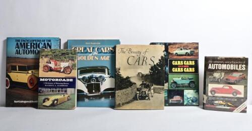 MOTOR CARS: A group of hardcover books detailing motor cars. 'MOTORCADE' by Maurice A. Hammond