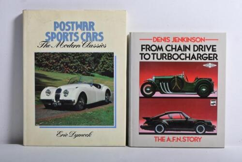 SPORTS CARS: Two hardcover books detailing sports cars. 'FROM CHAIN DRIVE TO TURBOCHARGER -THE A.F.N.STORY' by Denis Jenkinson