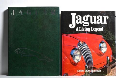 JAGUAR: Two large hardcover books concerned with the Jaguar marque. 'JAGUAR' by Philip Porter