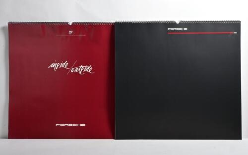 PORSCHE CALENDARS: Two Porsche calendars from 1991 and 1992. 1992 calendar with Porsche 968 medallion