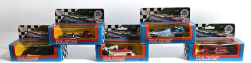 FORMULA 1: A collection of five YAXON 1:43 scale Formula 1 models. Brabham Alfa BT46, Ligier, McLaren, Walter Wolf Racing F1 models. Mint & boxed