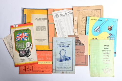 PARTS PRICE LISTS: A collection of parts and price lists for various companies. ZENITH, 1956 BREMI IGNITION PARTS catalogue, BRITISH SPECIAL BATTERIES price list, ALEMITE PRODUCTS parts list