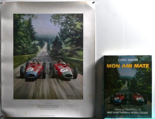 MON AMI MATE: Two items related to the book by Chris Nixon - 'MON AMI MATE'. Hardcover copy of 'MON AMI MATE' & Michael Turner print featuring the front cover artwork of "MON AMI MATE". Print L.E 65/500