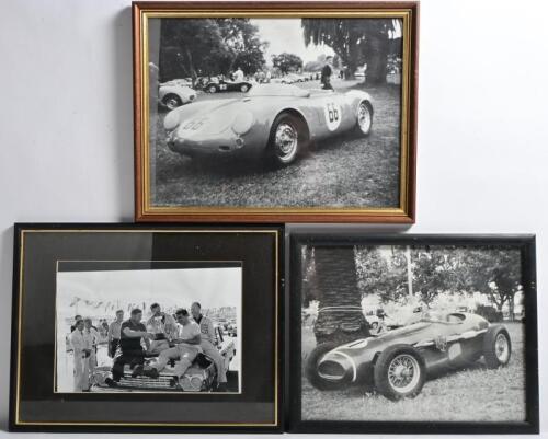 AUSTRALIAN MOTORSPORT: Three black and white pictures of racing cars from various Australian racing events. Porsche 515 Spyder from Albert Park, 1958, 'The Tornado Mark II' from Albert Park, & 1962 Chevrolet Impala 409 of Norm Beechey