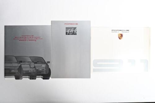 PORSCHE: Three Porsche brochures from late 1980's, early 1990's. 1990 'PORSCHE 944 S2/944 S2 Cabriolet/911 Carrera 2/911 Carrera 4/911 turbo/928 S4/928 GT' brochure