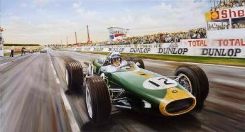 BRABHAM: A limited edition print titled &lsquo;History in the Making&rsquo; featuring the BT19 Brabham (signed by Brabham and Tauranac)