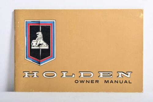 HOLDEN: An original 1969 'HOLDEN OWNER MANUAL' for the HT Series (Part No. 2808741)