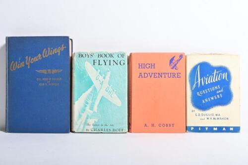 AIRCRAFT: A group of hardcover books detailing aircraft. 'Win Your Wings (BOOK ONE)' by COL. ROSCOE TURNER and JEAN H.DUBUQUE