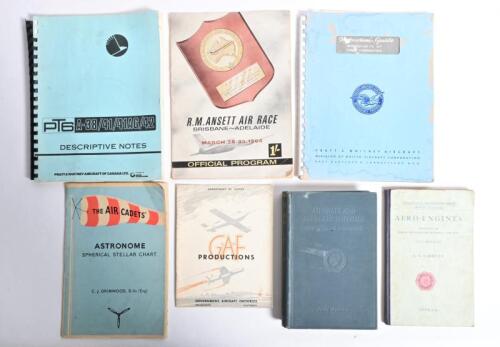 AIRCRAFT: A collection of publications related to aircraft. 'AIRCRAFT AND AUTOMOBILE MATERIALS, NON-FERROUS (Volume II)' hardcover book by A.W.JUDGE & 1964 'R.M.ANSETT AIR RACE, BRISBANE-ADELAIDE' Official Program