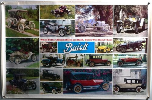 BUICK: Two Buick collage posters, numbers I and II. Each poster with various Buick car pictures including early vintage and 1930's/1940's models