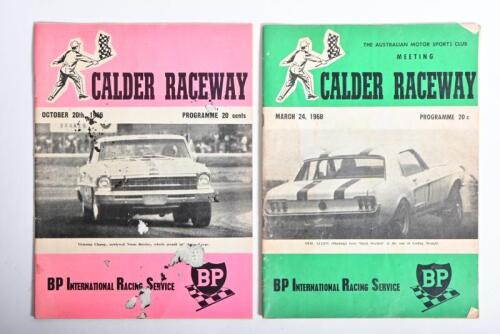 CALDER PARK: Two 'CALDER RACEWAY' Official Programmes from 1968. March & October
