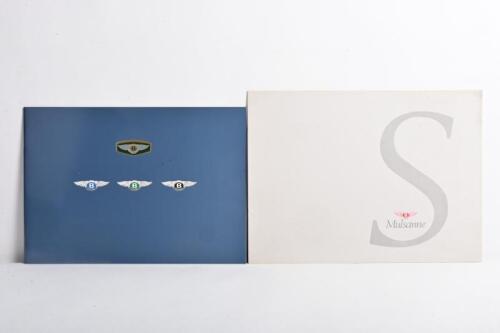 BENTLEY: Two Bentley sales brochures. 1987 Bentley Mulsanne S & 1997 Bentley Continental & Azure prestige brochures. Azure, Continental T, Continental R references