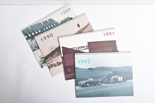 PORSCHE 356: Four small format Porsche 356 calendars from 1989 - 1992