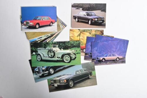 BENTLEY/ROLLS-ROYCE: A quantity of Bentley and Rolls-Royce greeting cards, postcards and colour sample cards