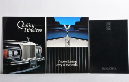 ROLLS-ROYCE: Three Rolls-Royce publications. 1982 Rolls-Royce 'SILVER SPUR' sales brochure & Rolls-Royce corporate brochures