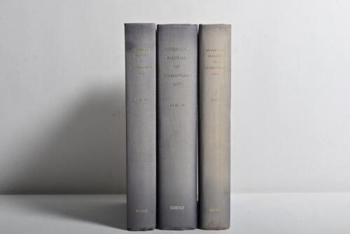 SEAMANSHIP: A three volume part set of 'ADMIRALTY MANUAL OF SEAMANSHIP'. Volume 1 - Ship Knowledge and Safety (1979), Volume 2 - Seamanship (1981) & Volume 3 - Ship Organisation (1983)