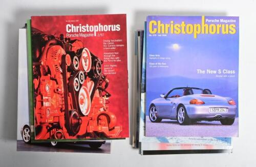 PORSCHE MAGAZINE: A quantity of the Porsche magazine 'christophorus'. Ranging in years 1993 - 1998