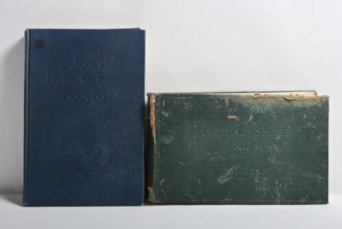 SHIPS: Two hardcover books detailing ships. 'JANE'S FIGHTING SHIPS 1917 - AN ENCYCLOPEDIA OF THE NAVIES OF THE WORLD' & 'JANE'S FIGHTING SHIPS 1965-66'