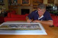 FORD: A limited edition print titled &lsquo;Ford Supremacy&rsquo; (signed by Bond and Hamilton) - 2